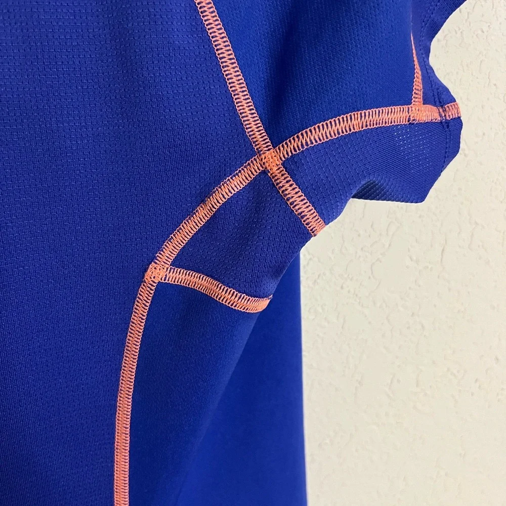 The North Face Royal Blue T-Shirt with Pink Stitching - Picture 8 of 9